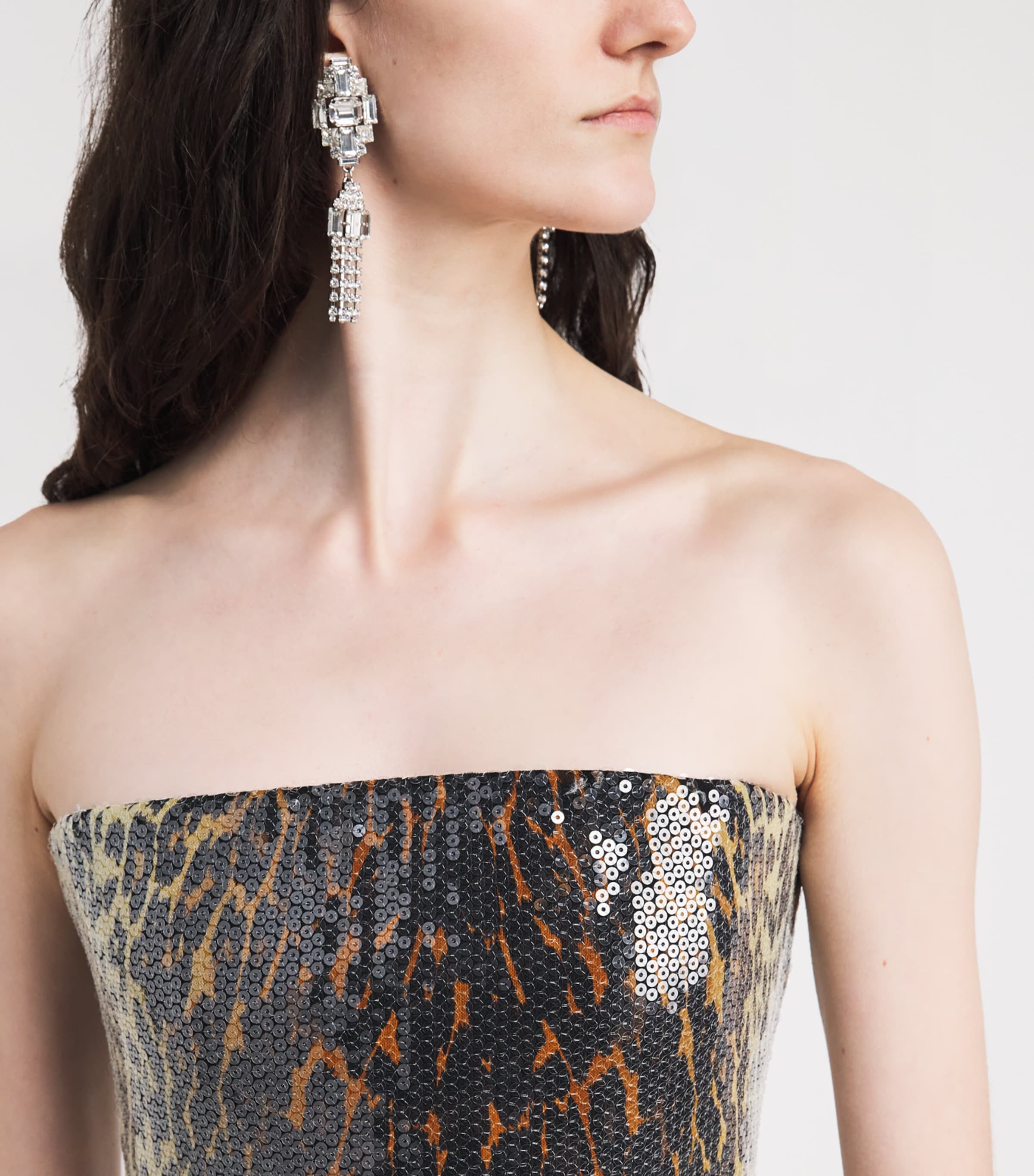 Sequinned Leopard Print Gown LEOPARD PRINT Image 4