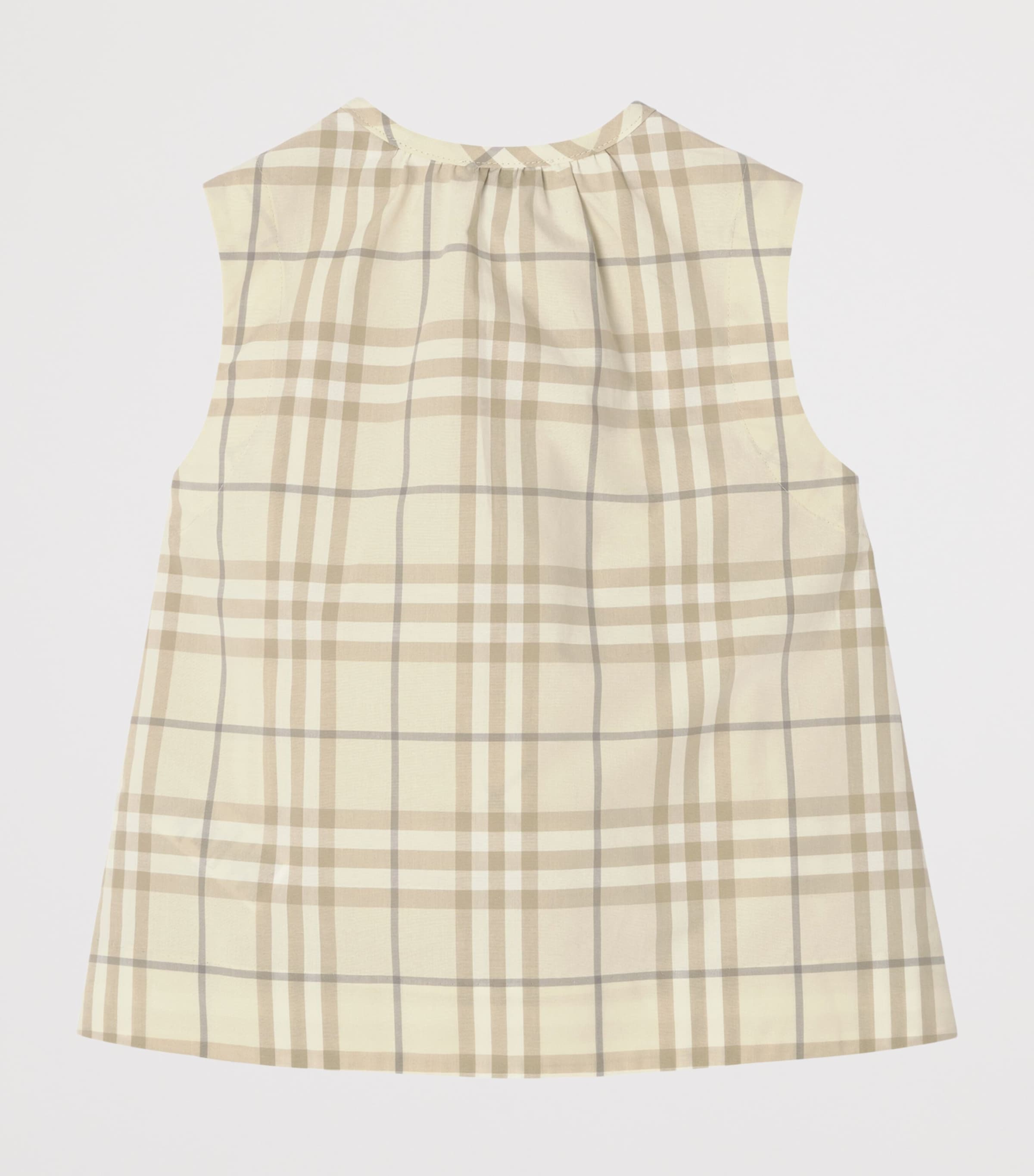 Burberry Kids Cotton Check Top (4-12 Years) Sesame Beige Ip Chk Image 2