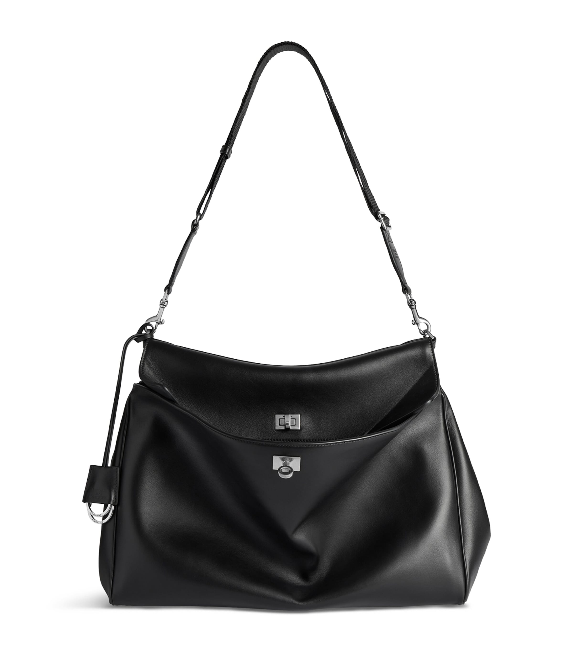Balenciaga Calfskin Rodeo Messenger Bag In Black