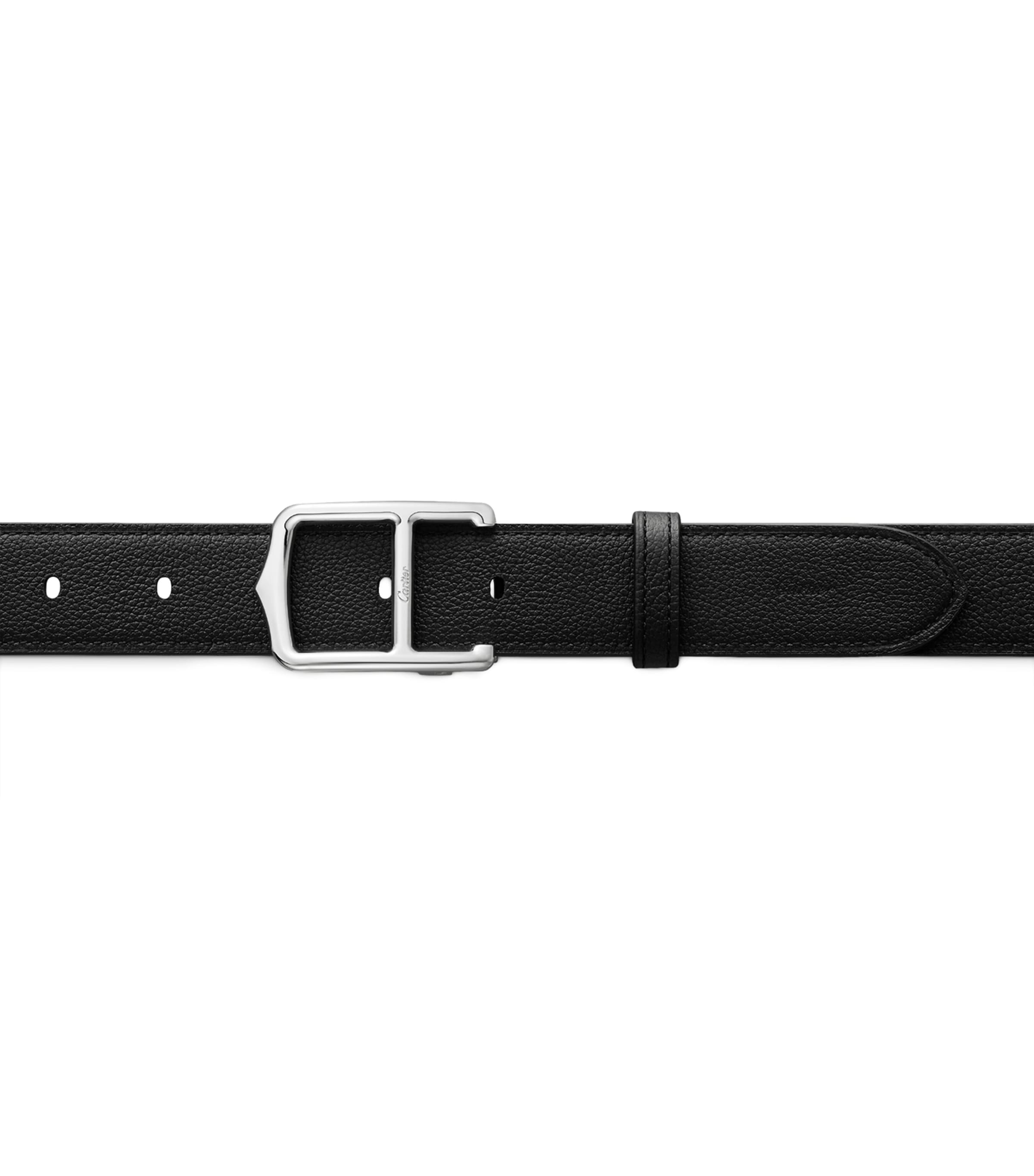 Leather Reversible C Belt BLACK Image 6