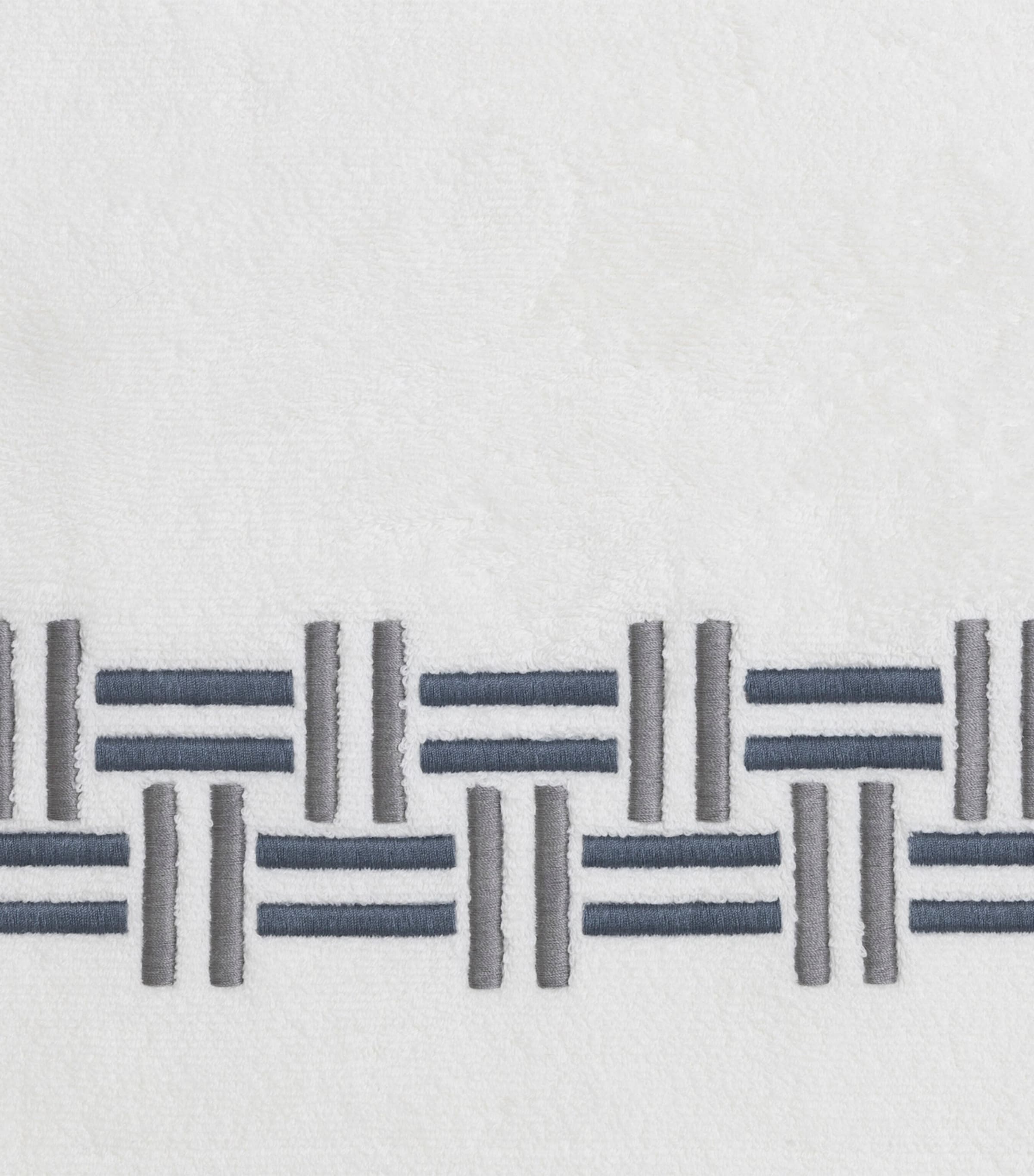 Basket Weave Bath Mat (54cm x 87cm) 8E23 - STEEL BLUE/GR Image 3