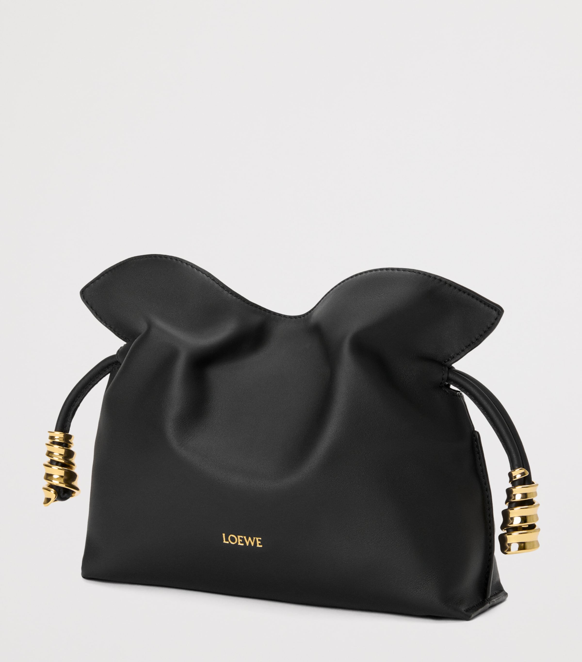 LOEWE Mini Leather Flamenco Purse Black Image 2