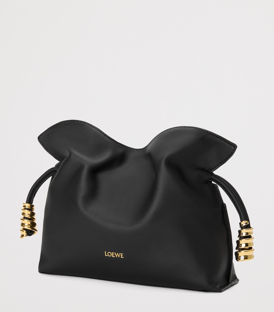 LOEWE Mini Leather Flamenco Purse Black Image 2