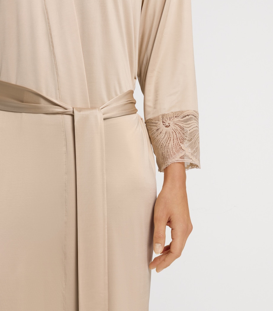 Satin Lace-Trim Lilith Robe COFFEE QUARTZ Image 6