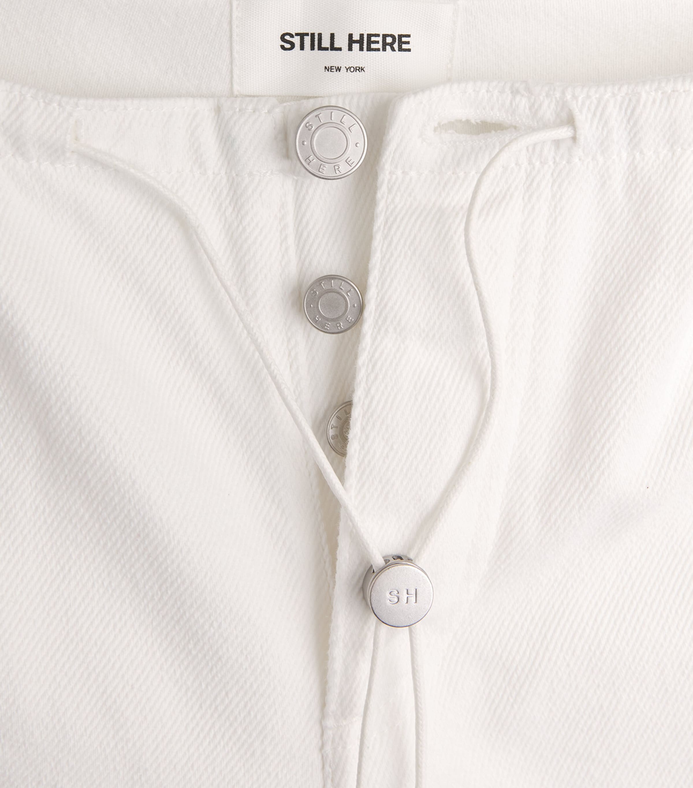 STILL HERE Womens Cool Wide-Leg Jeans Milk Image 6