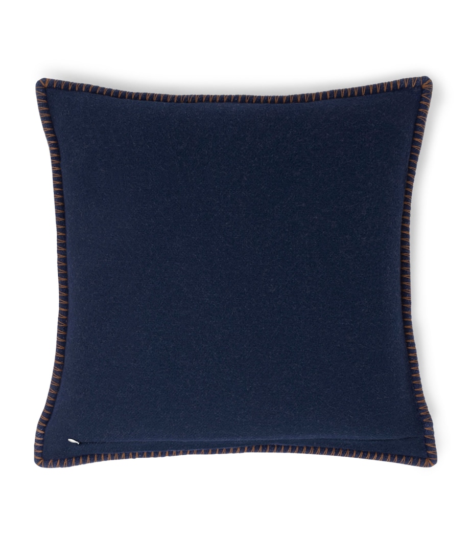 Wool Modernism 002 Cushion (50cm x 50cm) 8E29 - BLUE/TAN Image 2