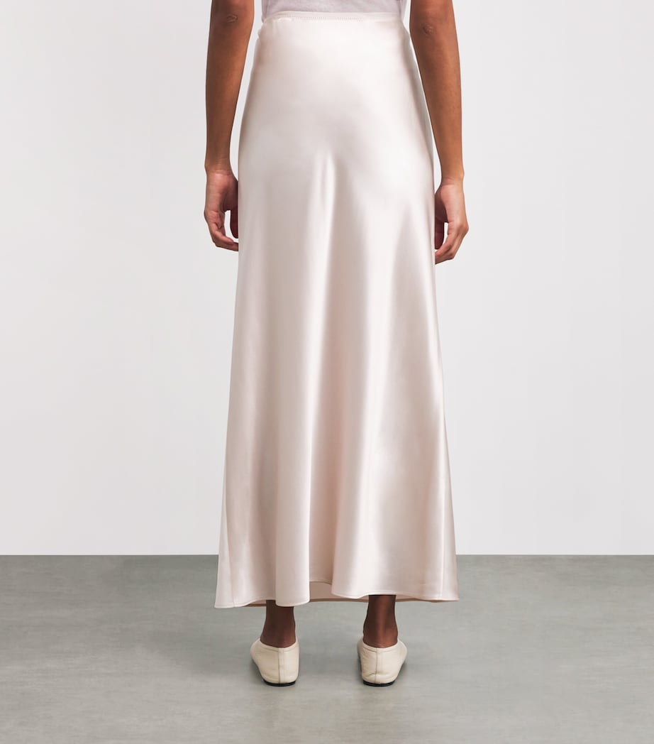 Silk Satin Isaak Maxi Skirt ROSE Image 4