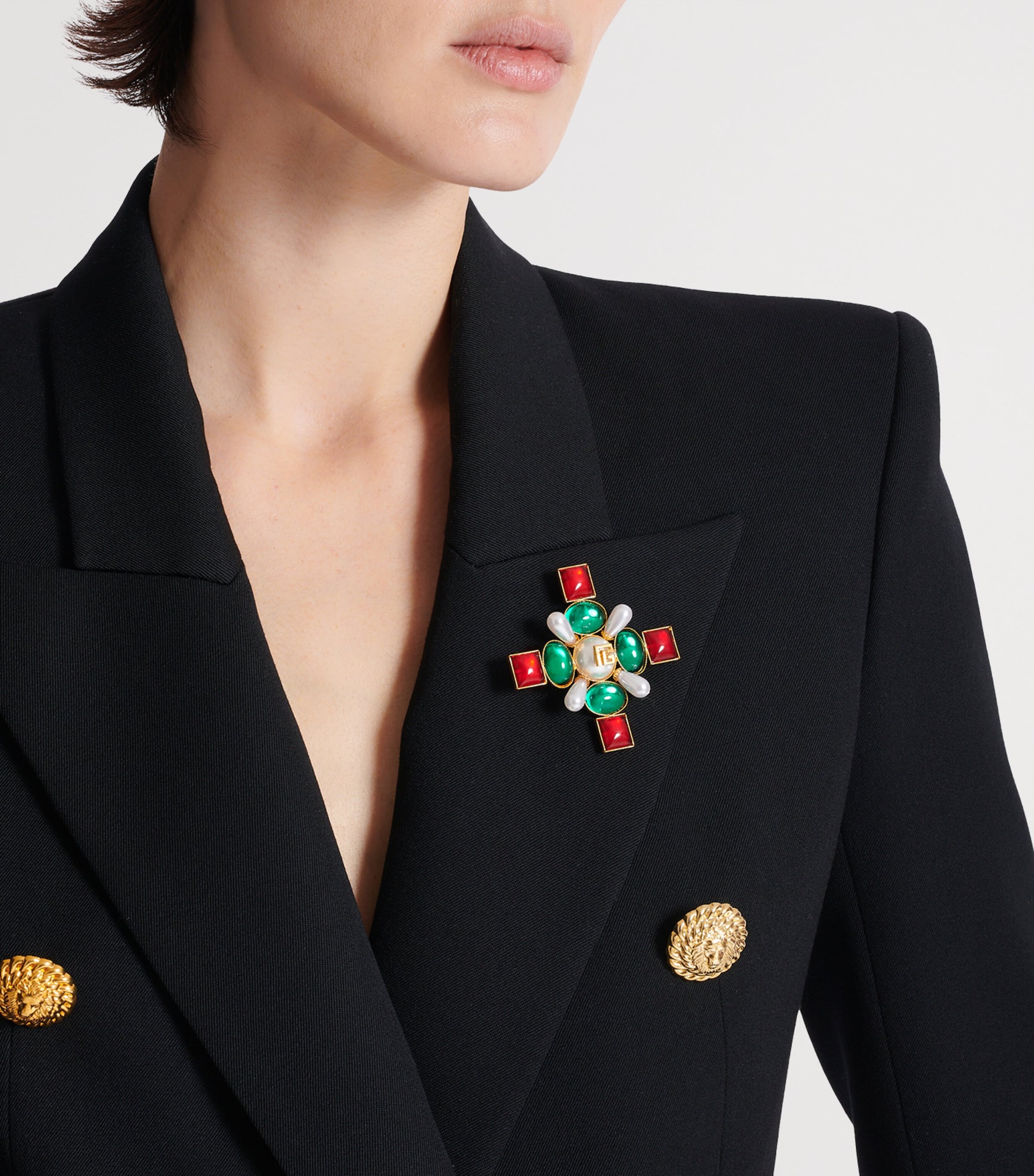 Baroque Brooch AQ6 ROUGE/ BLANC Image 2