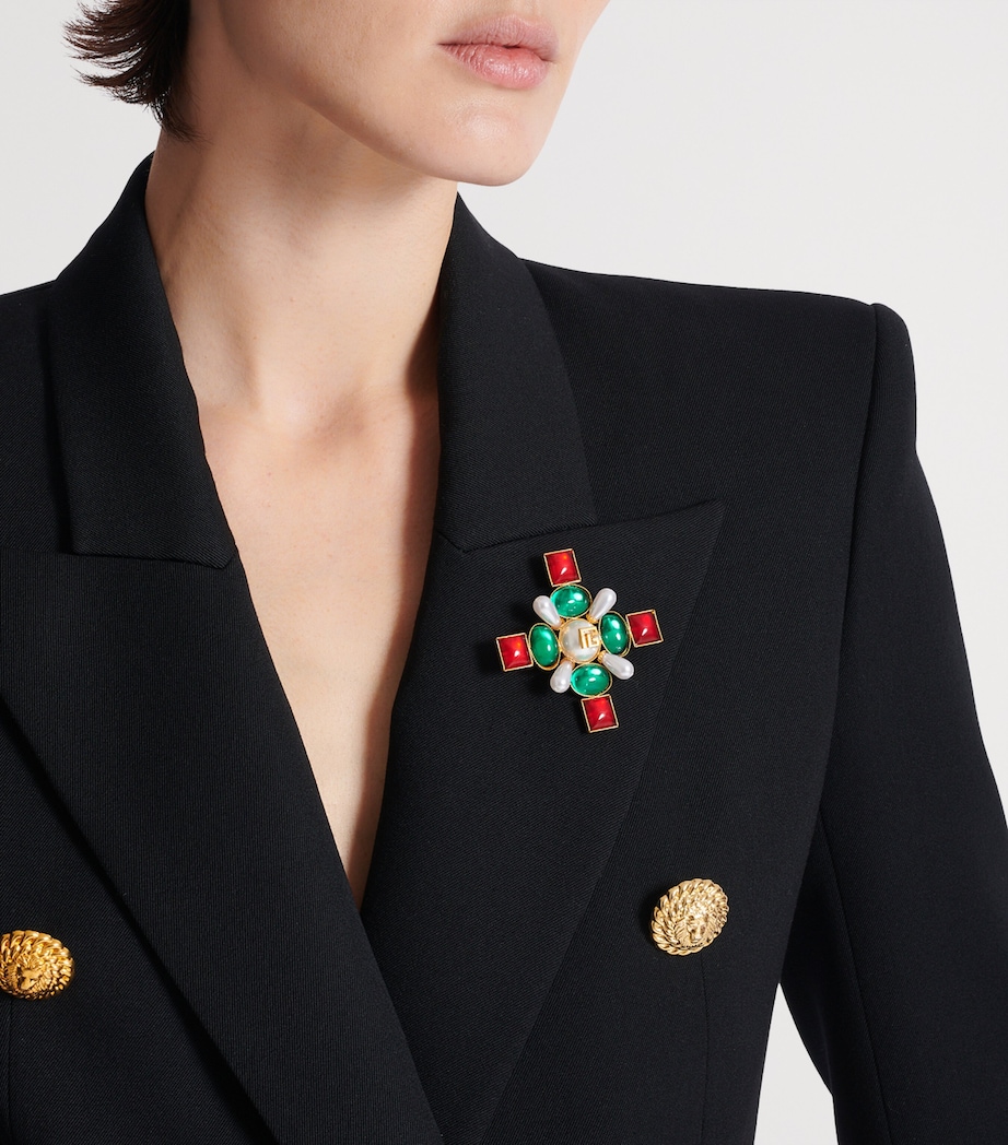 Baroque Brooch AQ6 ROUGE/ BLANC Image 2