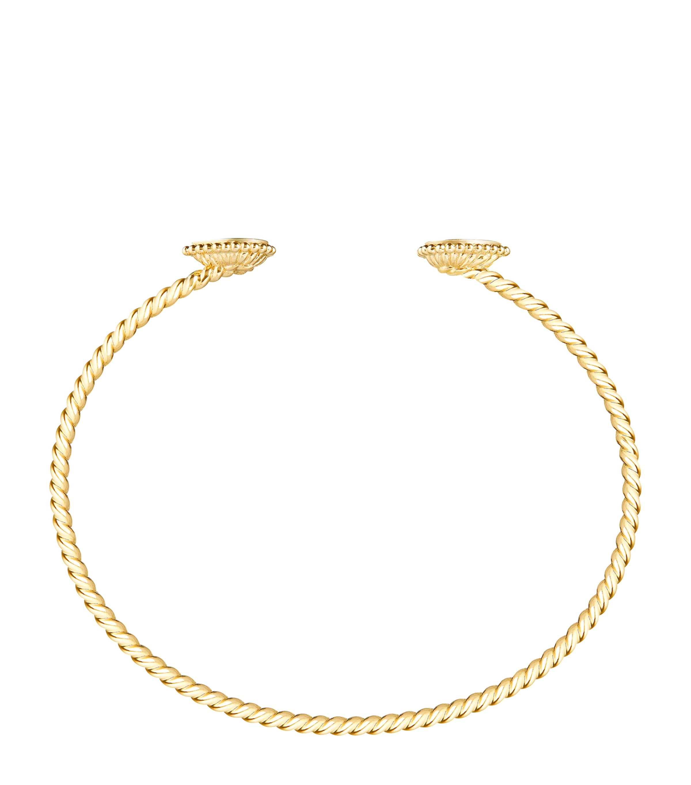 Yellow Gold and Diamond Serpent Bohème Bangle WHITE GOLD Image 4