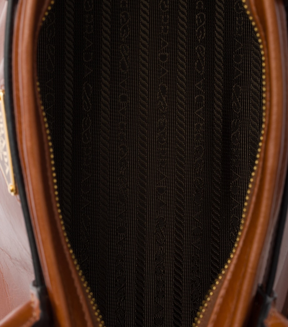 Prada Medium Leather Bonnie Top-Handle Bag Image 5