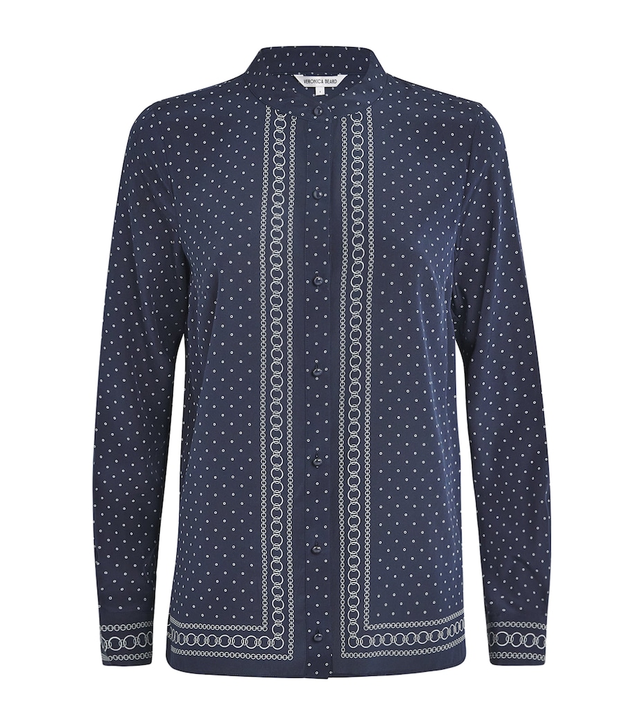 Silk-Blend Lex Blouse B1106 NAVY MULTI Image 1