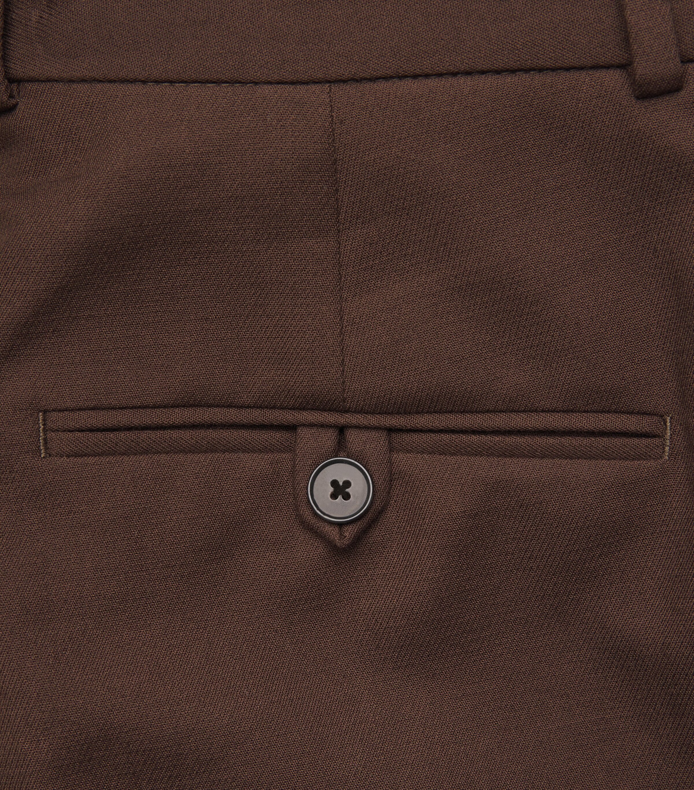 Polo Ralph Lauren Womens Cotton-Wool Straight-Leg Trousers Dark Beech Image 6