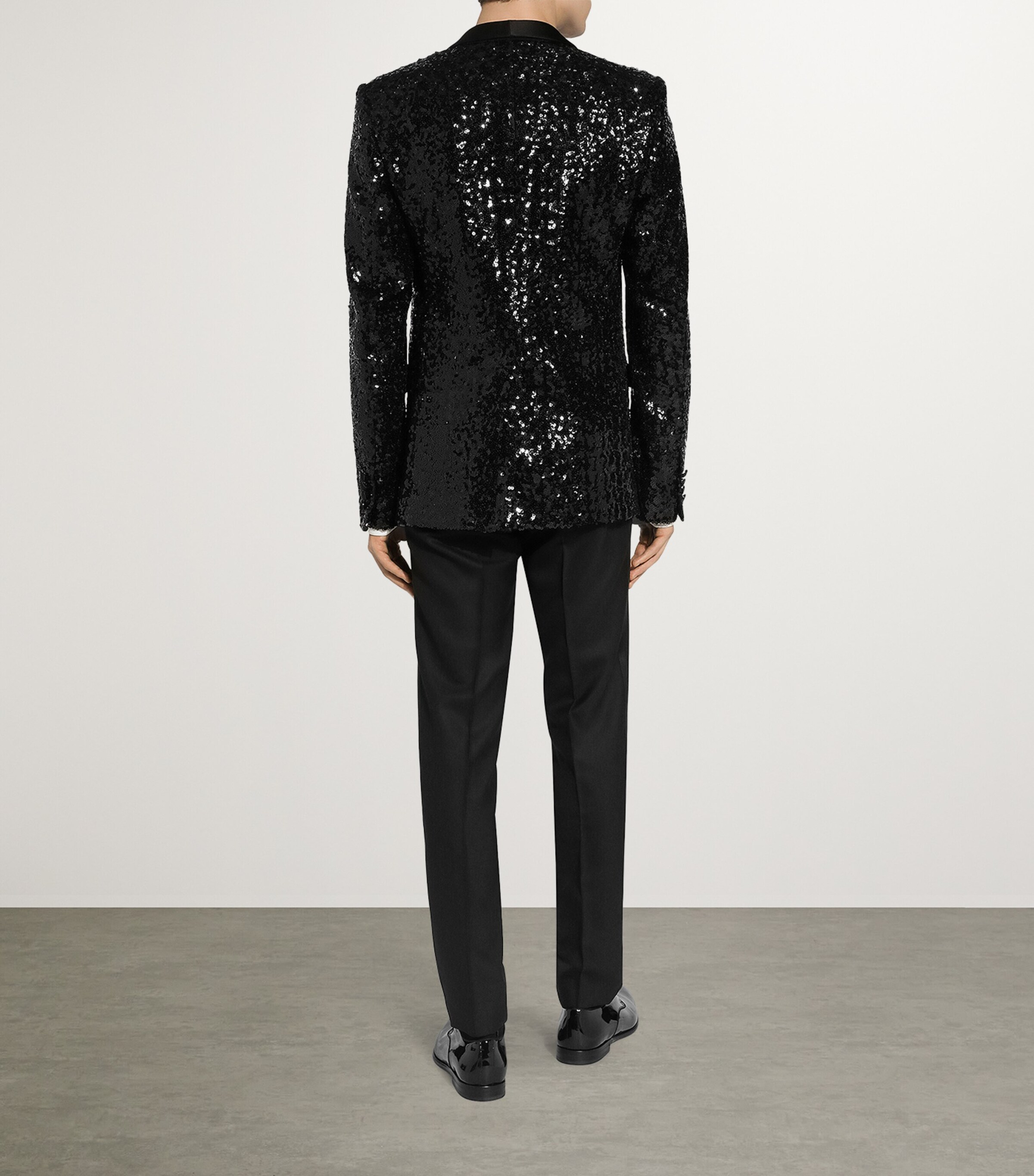 Dolce&Gabbana Mens Silk Pussybow Shirt Optical White Image 5