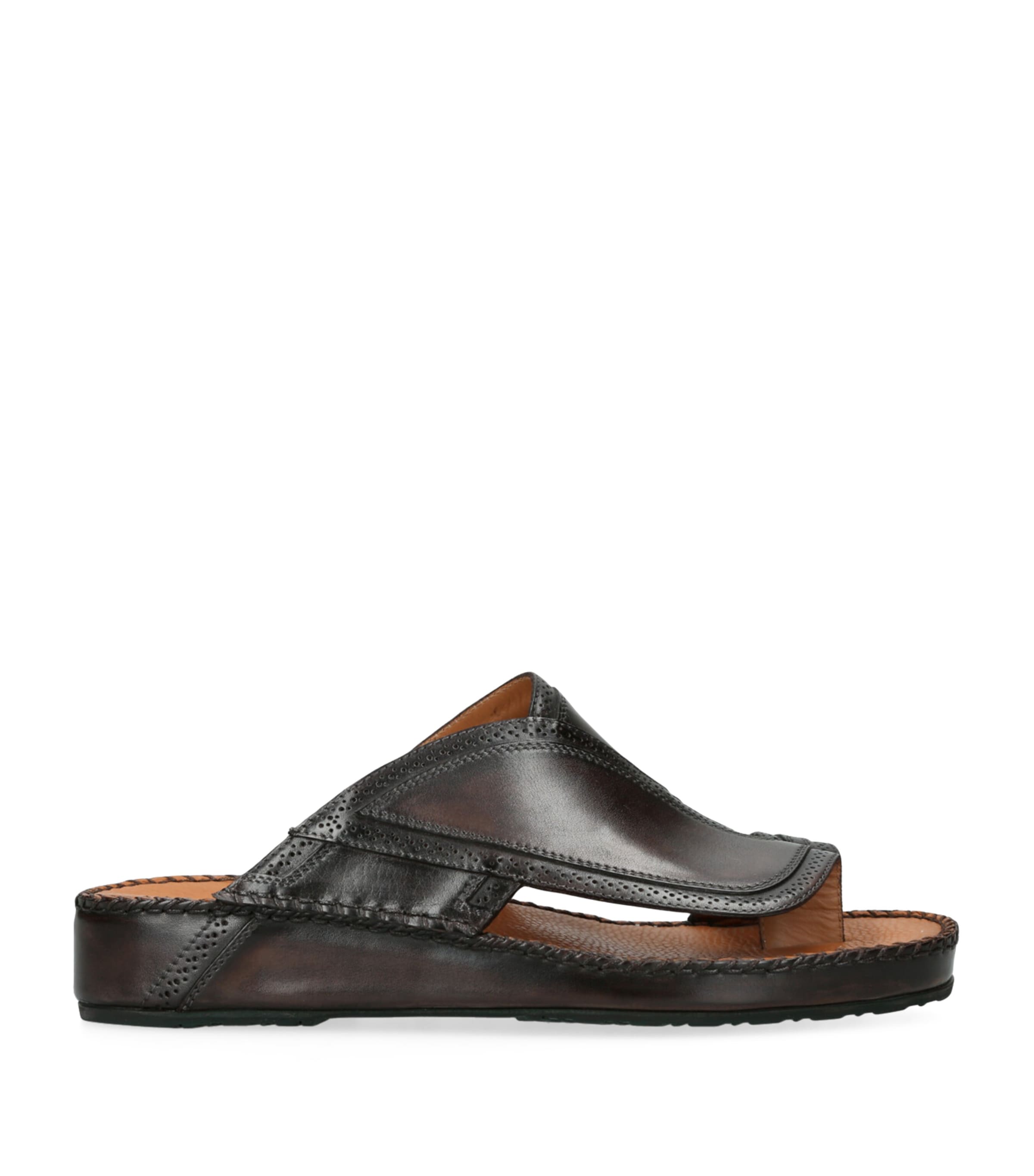 Brotini Leather Anticato Sandals | Holiday Shop | Mens | Sandals | Men Shoes | Sliders | 5208