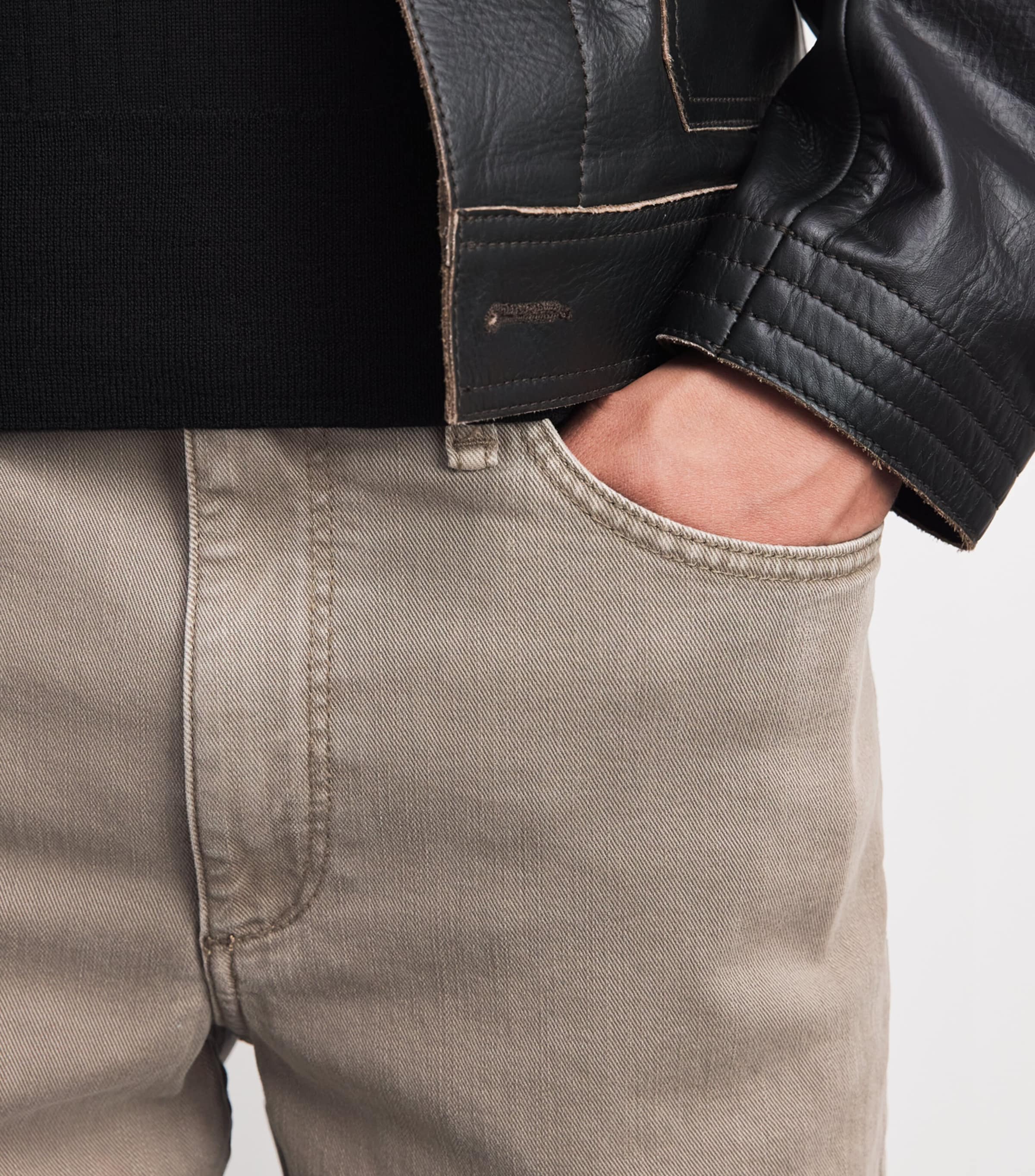 Rag & Bone Mens Fit 2 Slim Jeans Dark Taupe Image 3