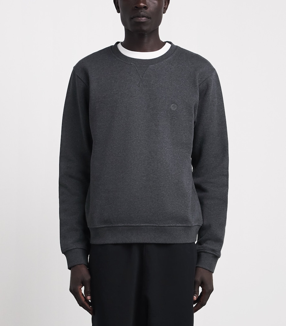 Harrods Mens Cotton Jersey Logo Sweatshirt Grey Image 4