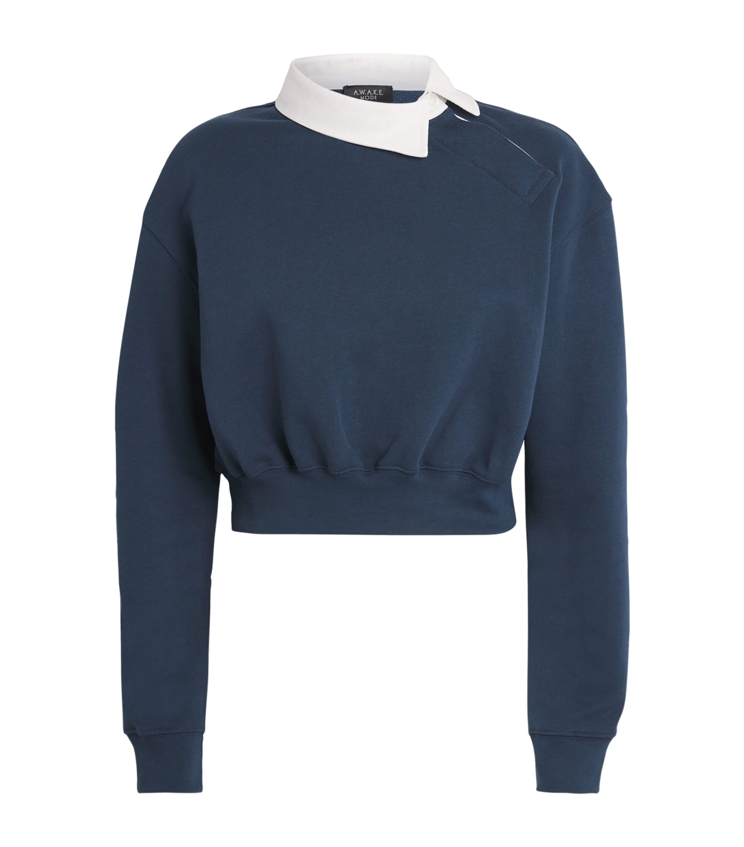 A.W.A.K.E. Mode Asymmetric Rugby Sweatshirt | Women Clothing | Tops | Sweatshirts & Hoodies | Loungewear | Lounge Tops | Women New In | Womens Clothing