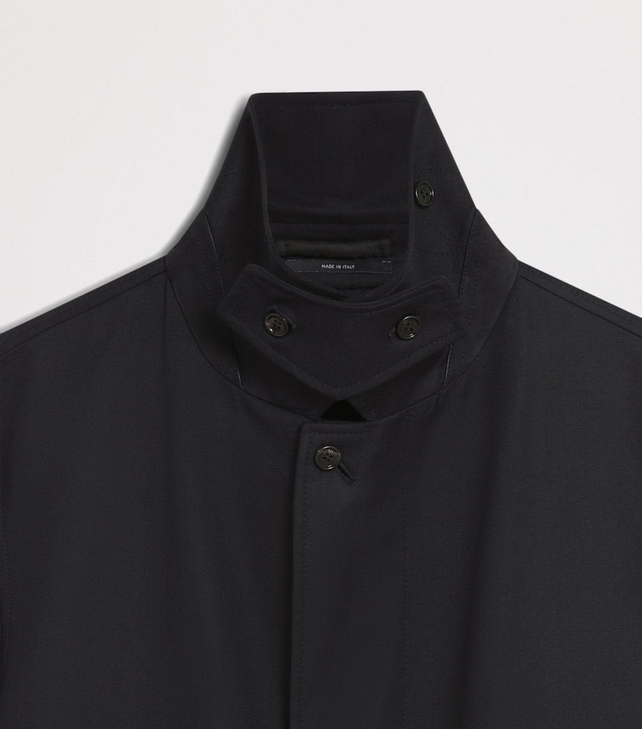 Wool Super 180s Balmacaan Coat 416HOUSE NAVY Image 7