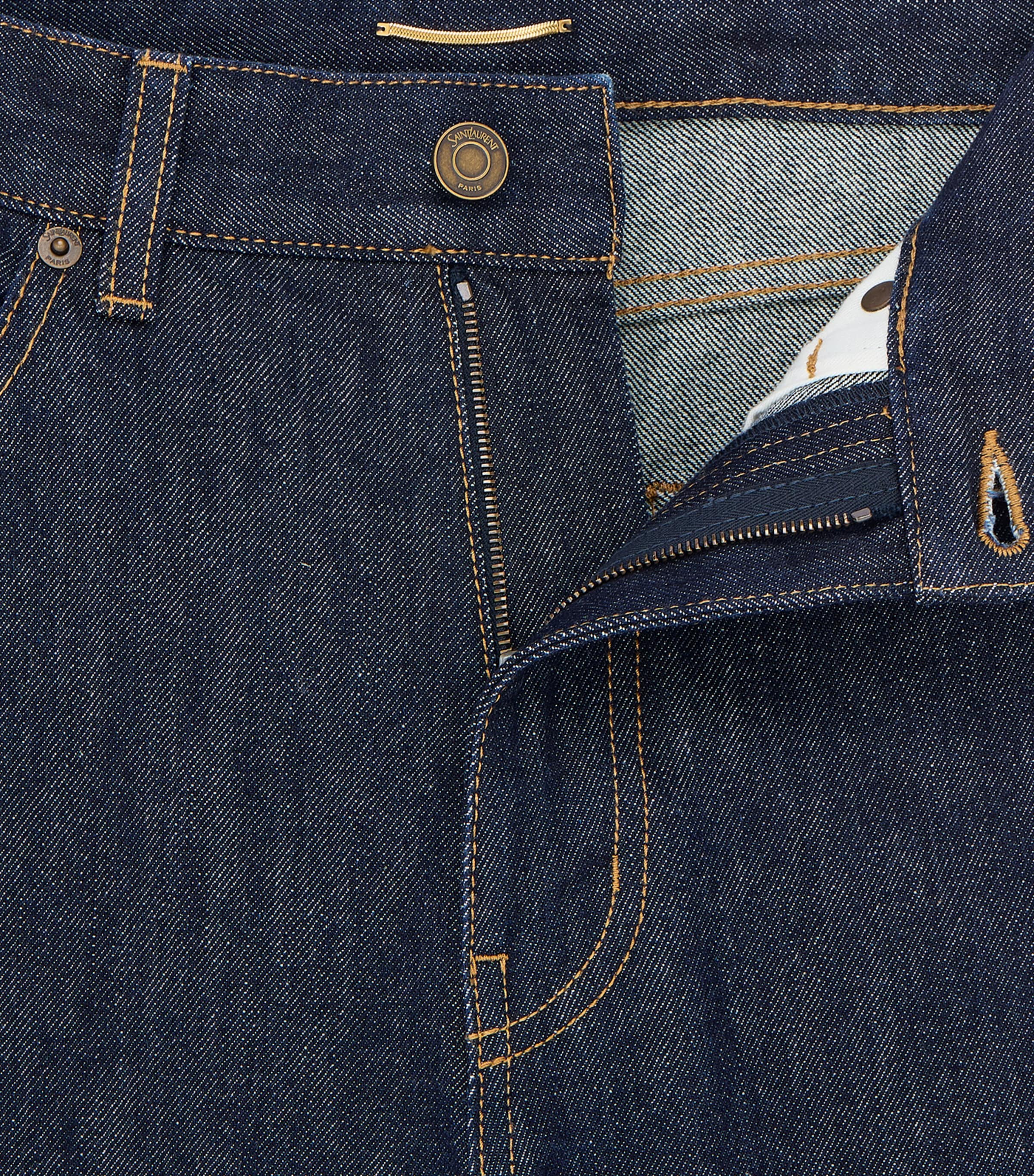 Saint Laurent Womens High-Rise Flared Jeans Image 3