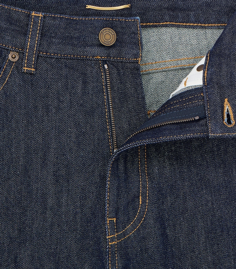 Saint Laurent Womens High-Rise Flared Jeans Image 3