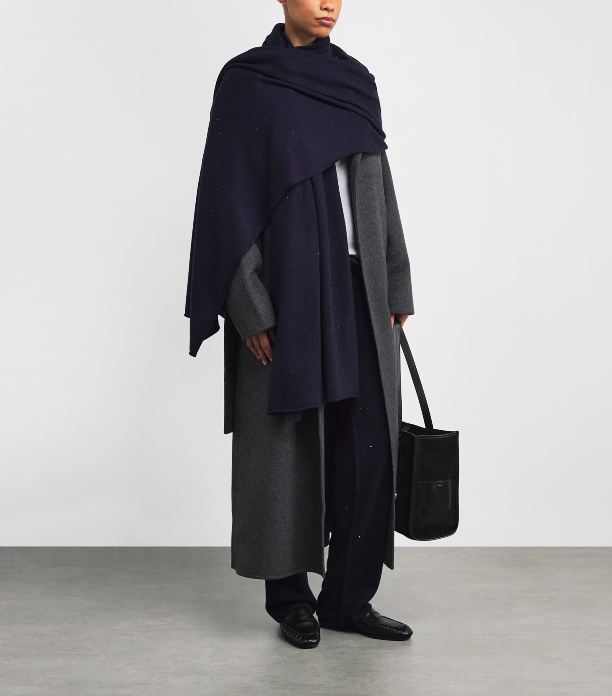 Cashmere Crystal-Embellished Scarf MIDNIGHT/DARK I Image 3