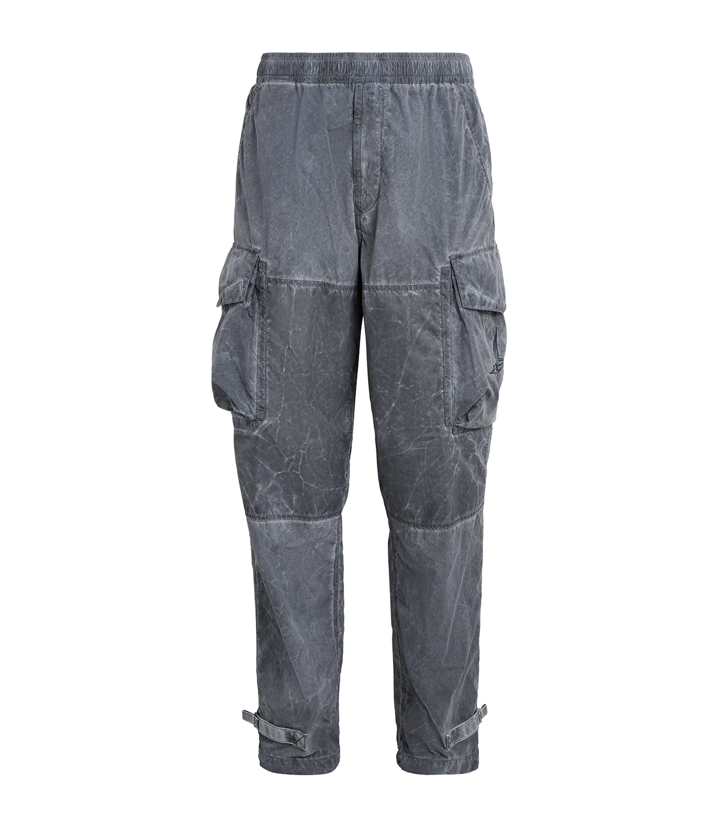 Stone Island Mens Coated Cargo Trousers Image 1