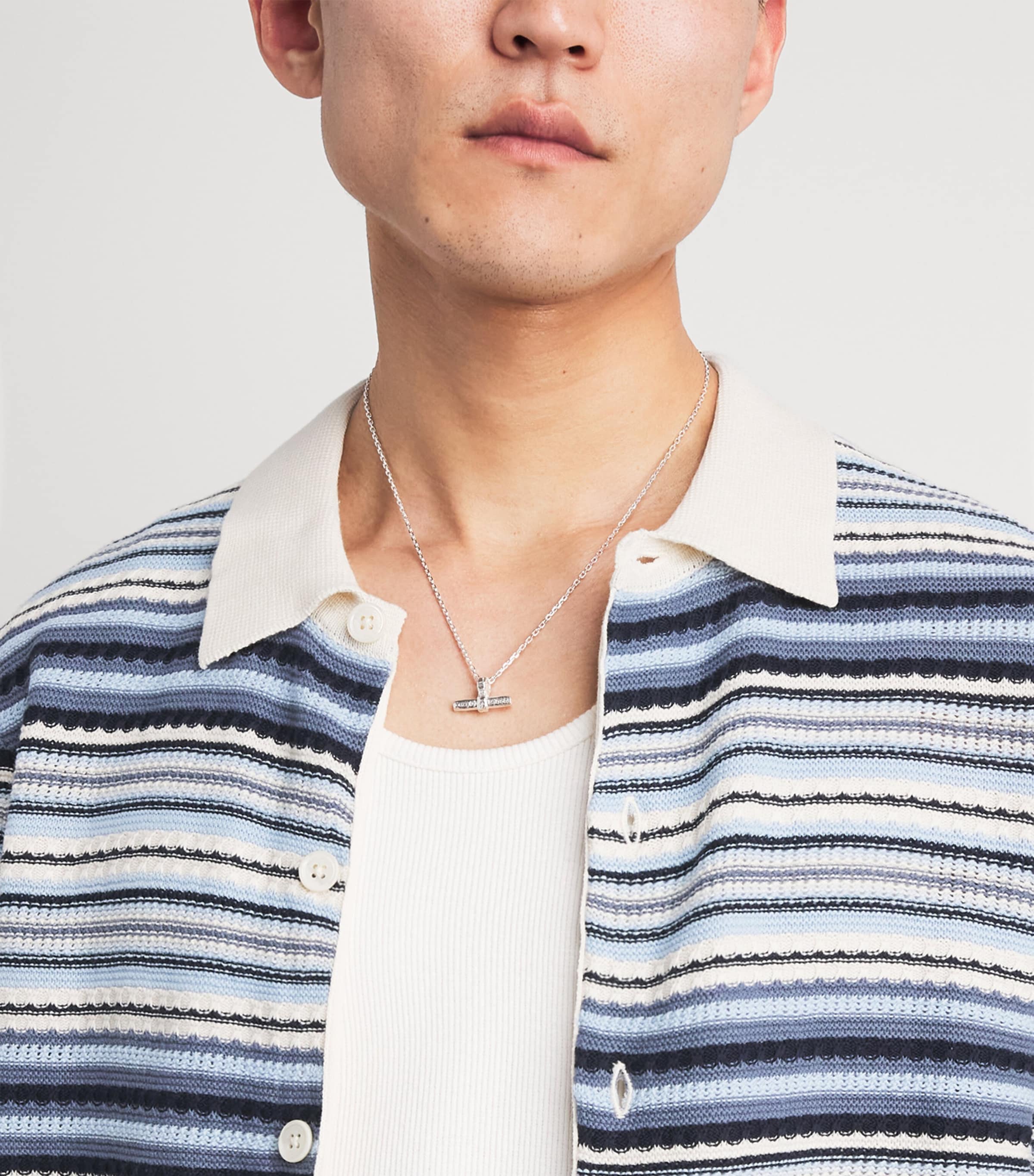 NN.07 Mens Organic Cotton Nolan Cardigan Navy Multi Image 3