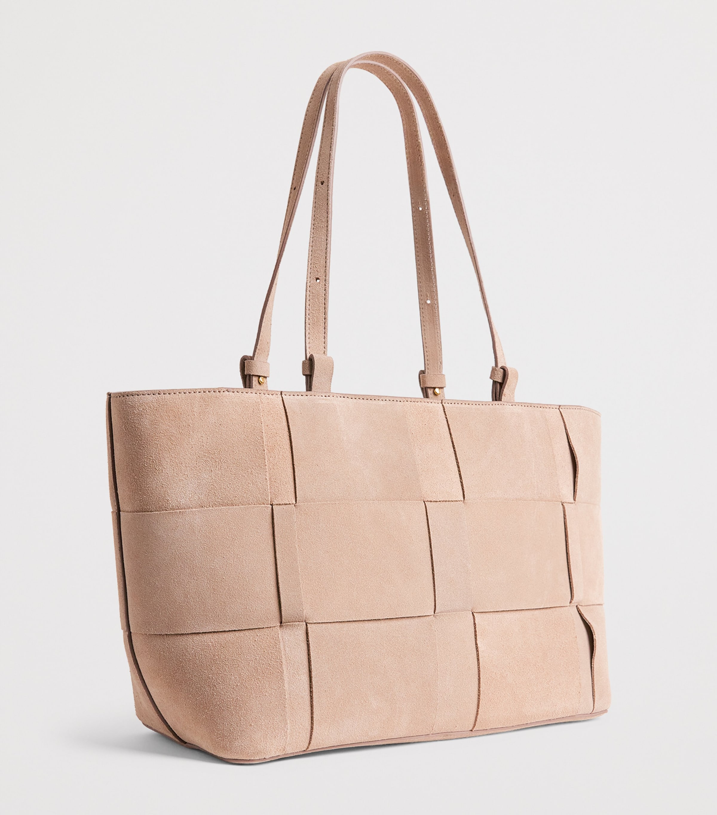 Demellier Suede The Florence Tote Bag Light Taupe Image 3