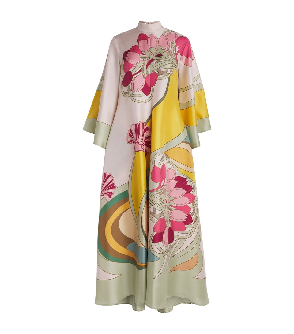 La Doublej Silk Tulip Magnifico Maxi Dress Tulip Placee