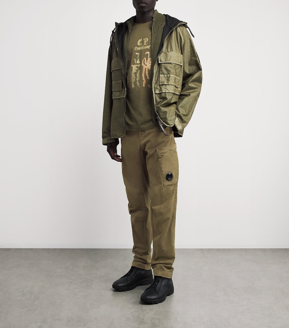 Stretch-Cotton Cargo Trousers 683 IVY GREEN Image 2