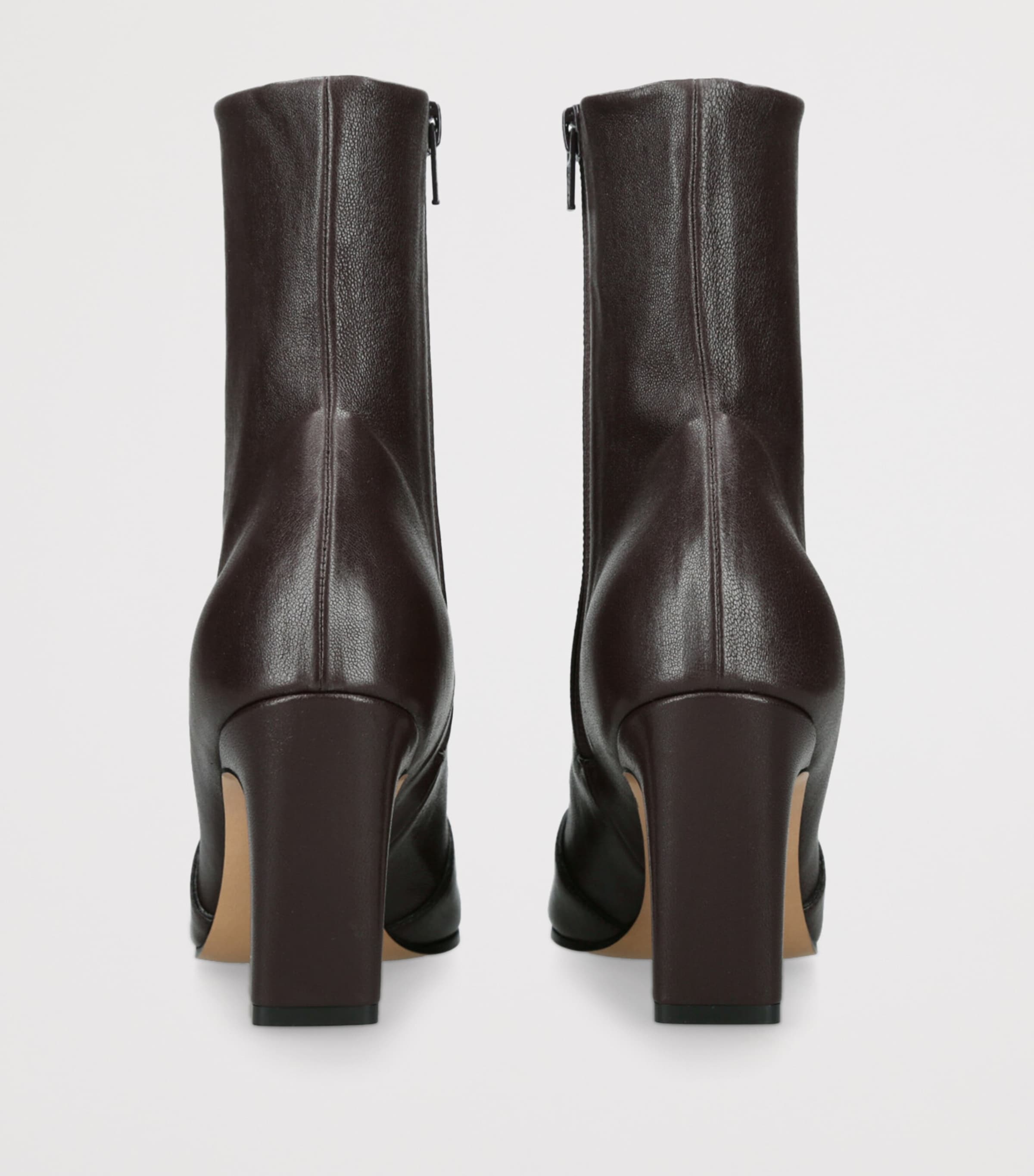 Leather Nevada Ankle Boots 85 DARK BROWN Image 2