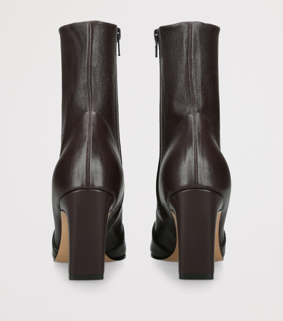 Leather Nevada Ankle Boots 85 DARK BROWN Image 2