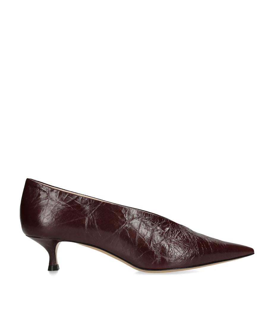 Leather Babouche Kitten Heel 35 WINE Image 1