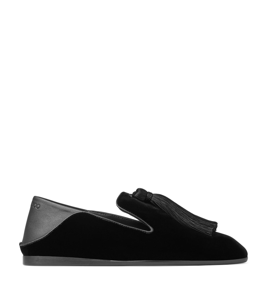 Eliot Velvet Tassel Ballet Flats BLACK/BLACK Image 1