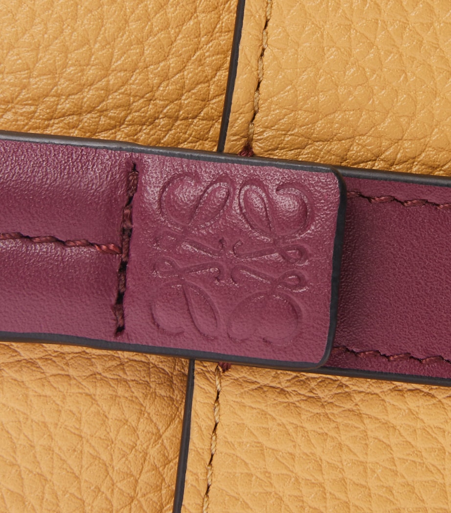 Small Leather Vertical Wallet BISCUIT/CRIMSON/PAPE Image 5