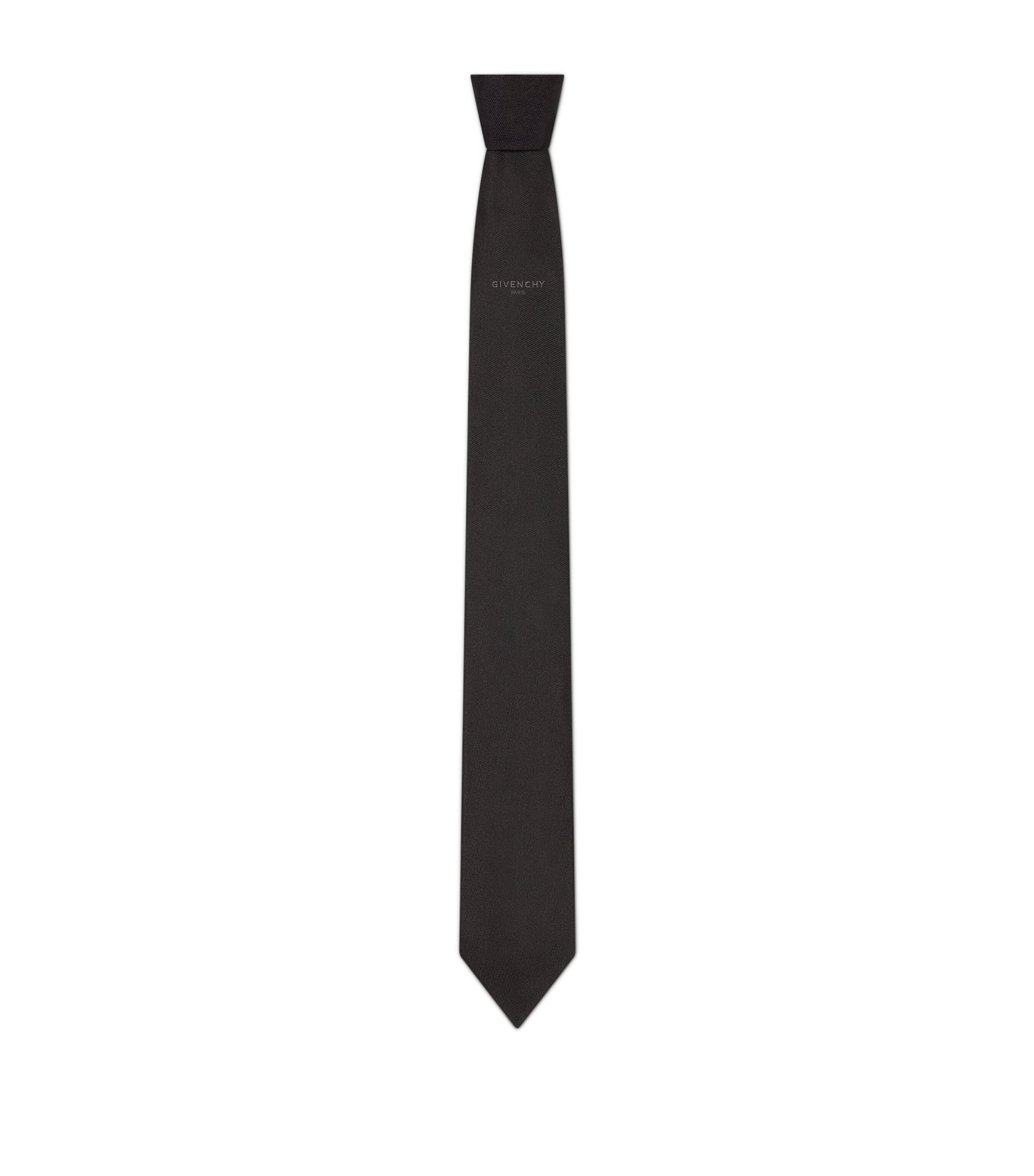 Silk Logo Tie BLACK Image 1