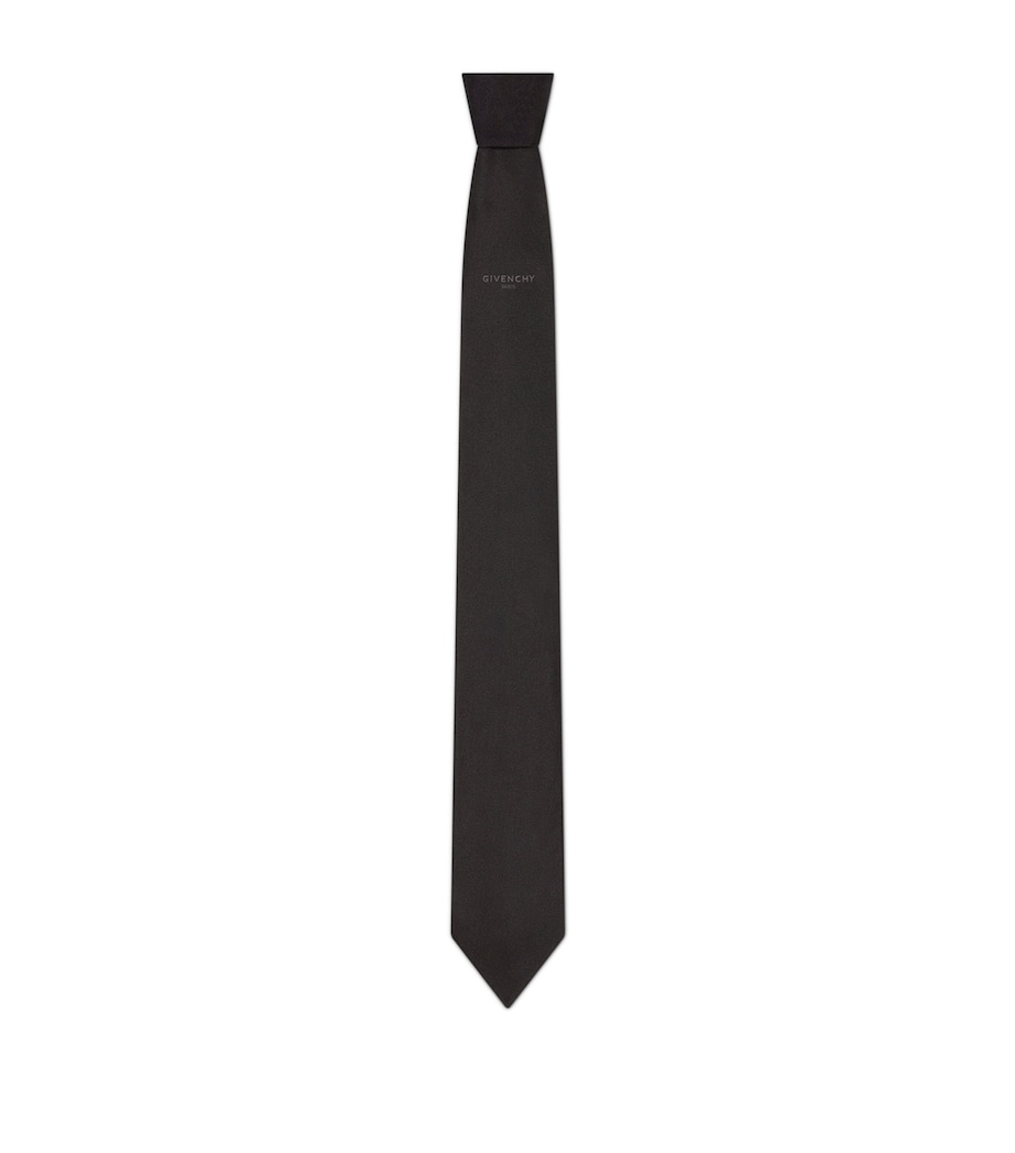 Silk Logo Tie BLACK Image 1