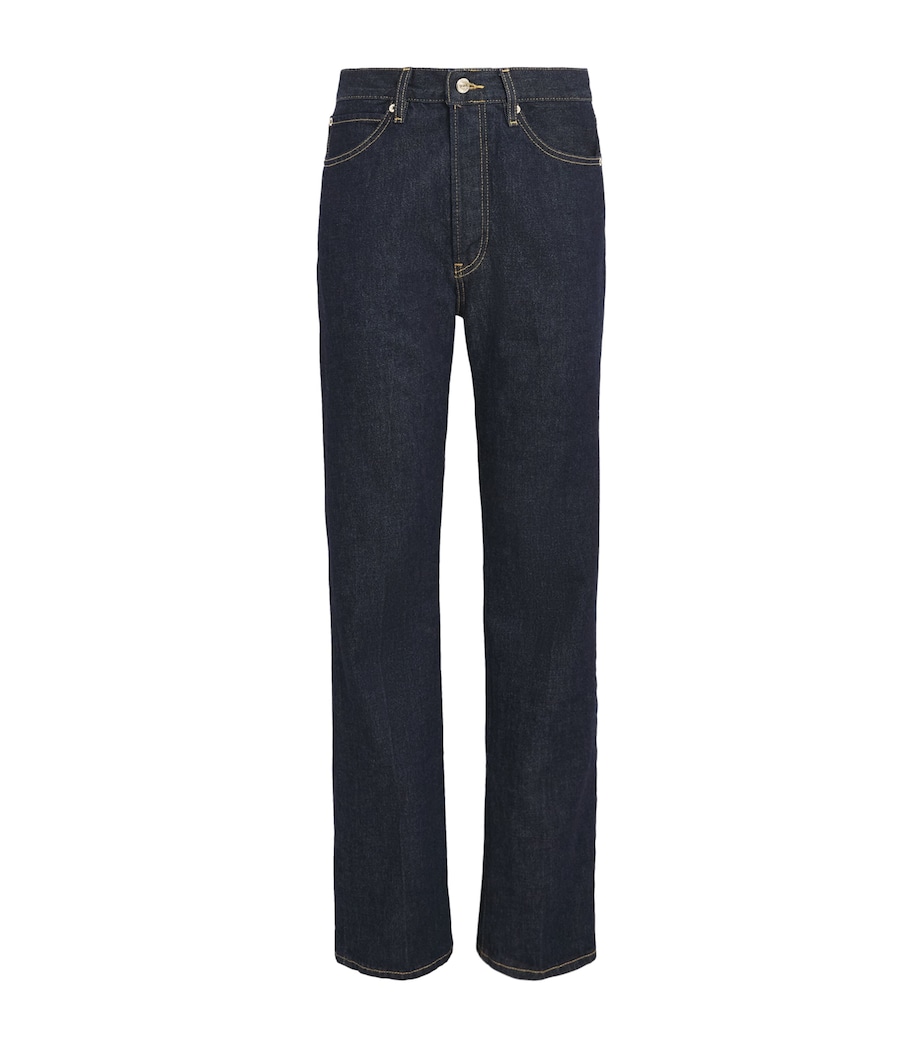 FRAME Womens The Vertical Straight Jeans Rinse Image 1