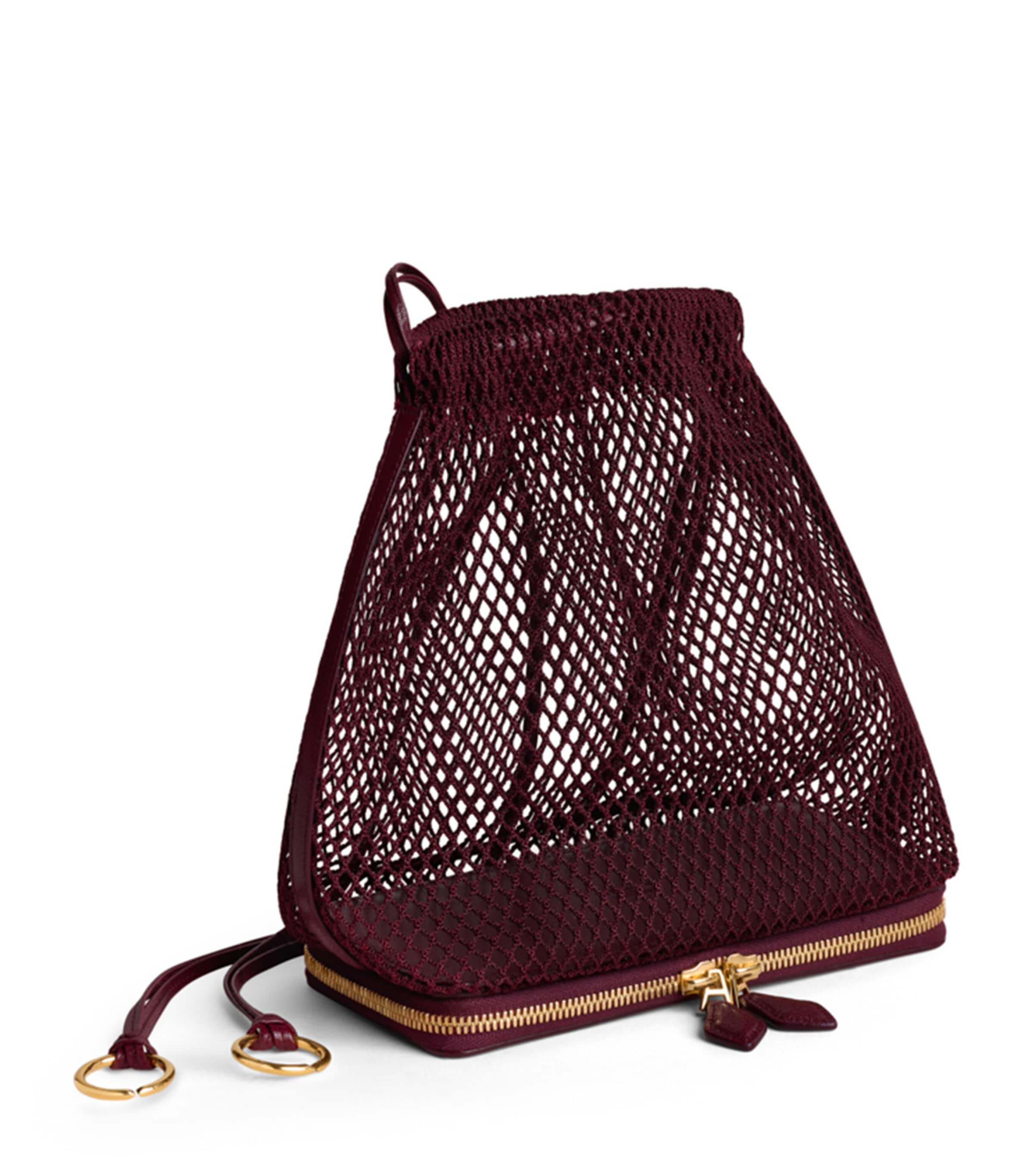 Alaïa Mesh Pochon Shoulder Bag Garnet Red Image 2
