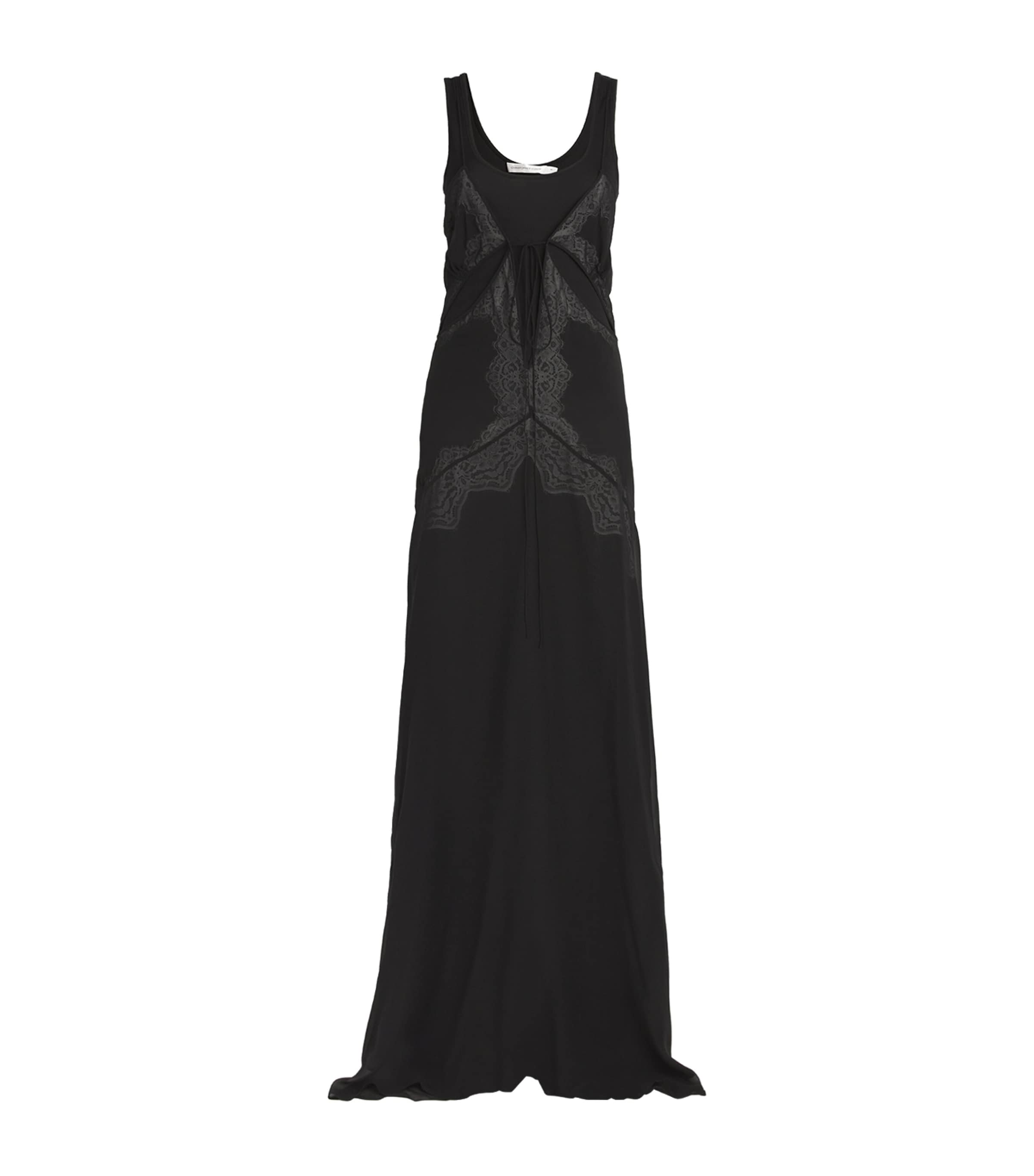 Christopher Esber Silk-lace Encased Maxi Dress In Black