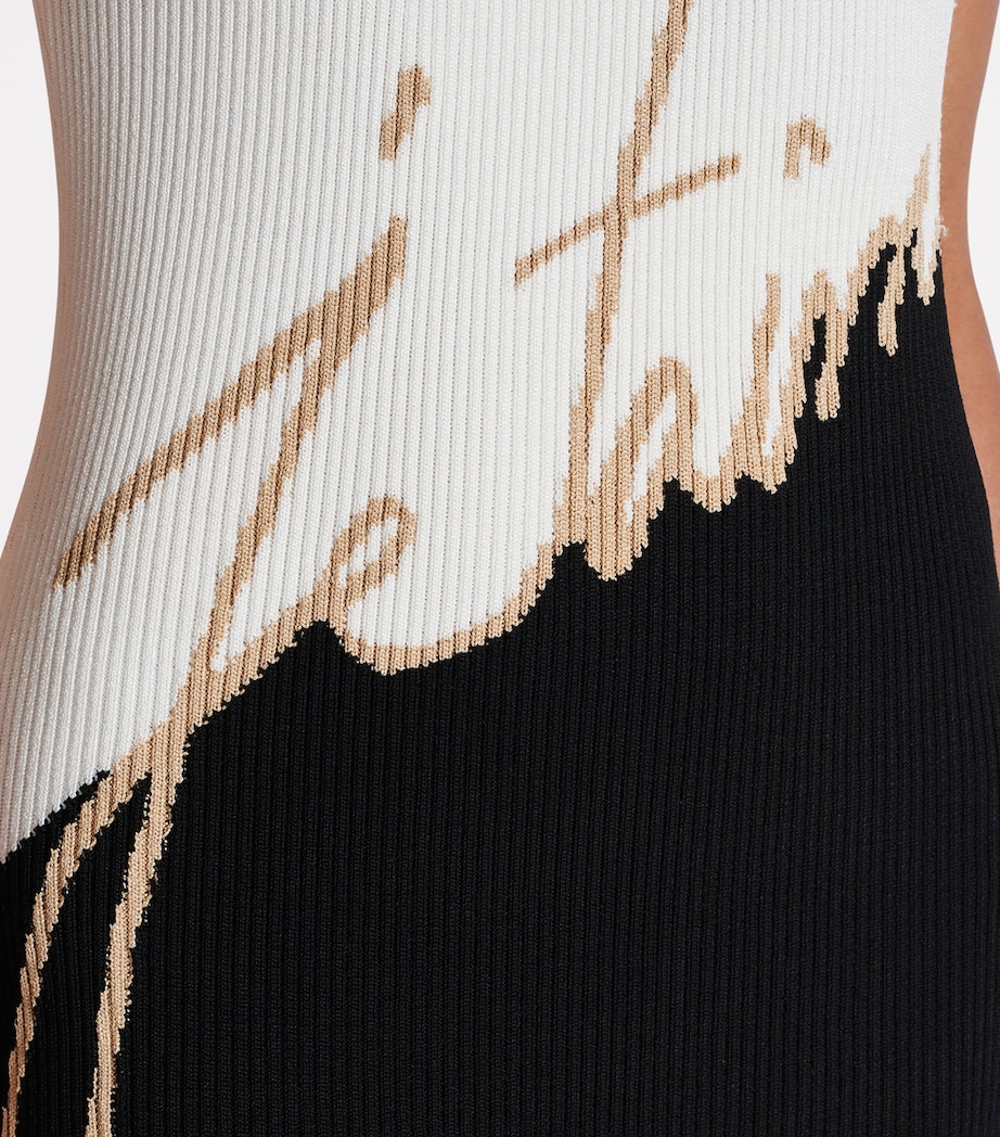 Jacquard Love Letter Maxi Dress EMY NOIR/NUDE/BLANC Image 9