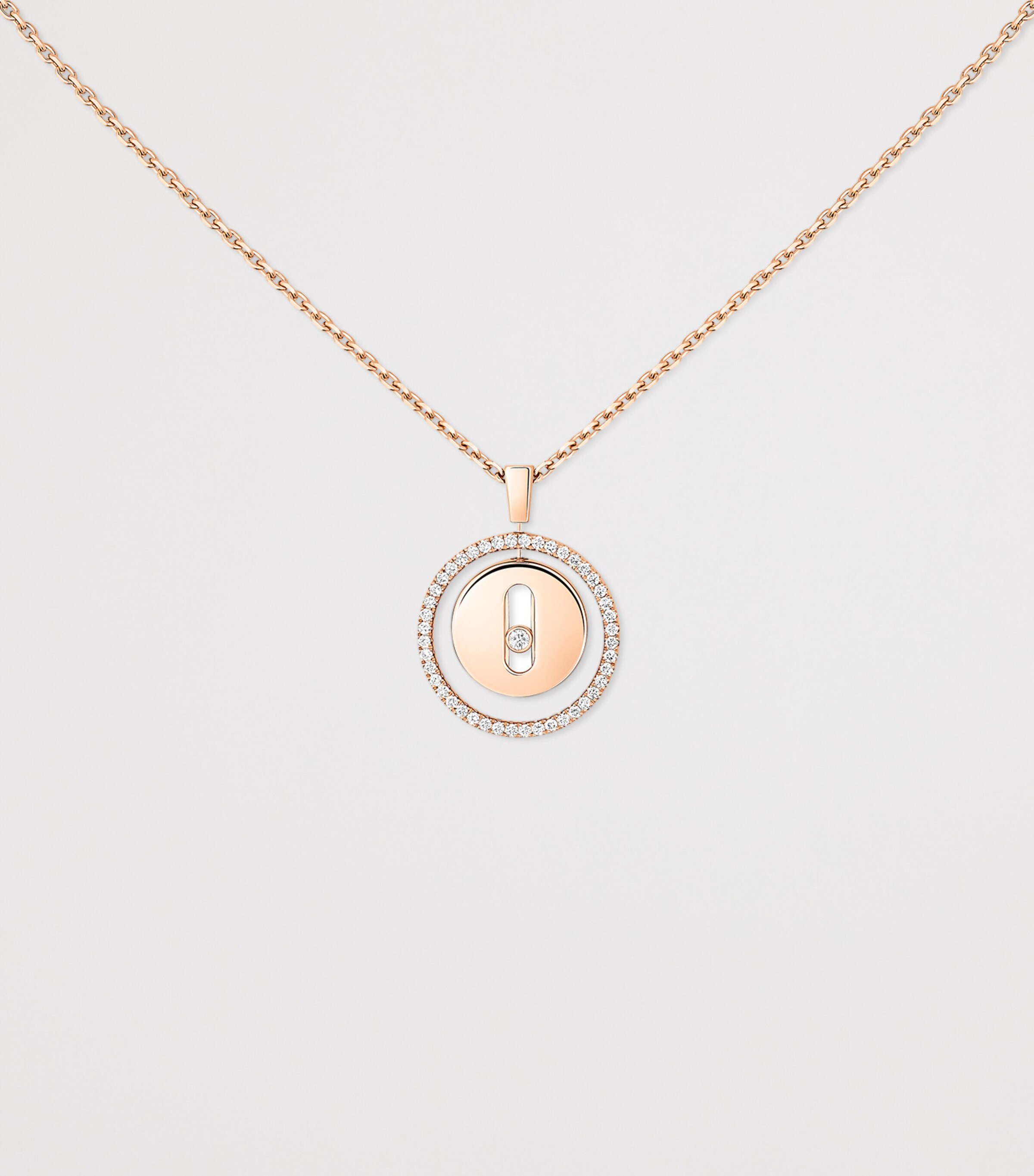 Messika Lucky Move Rose Gold and Diamond Necklace Pink Gold Image 3