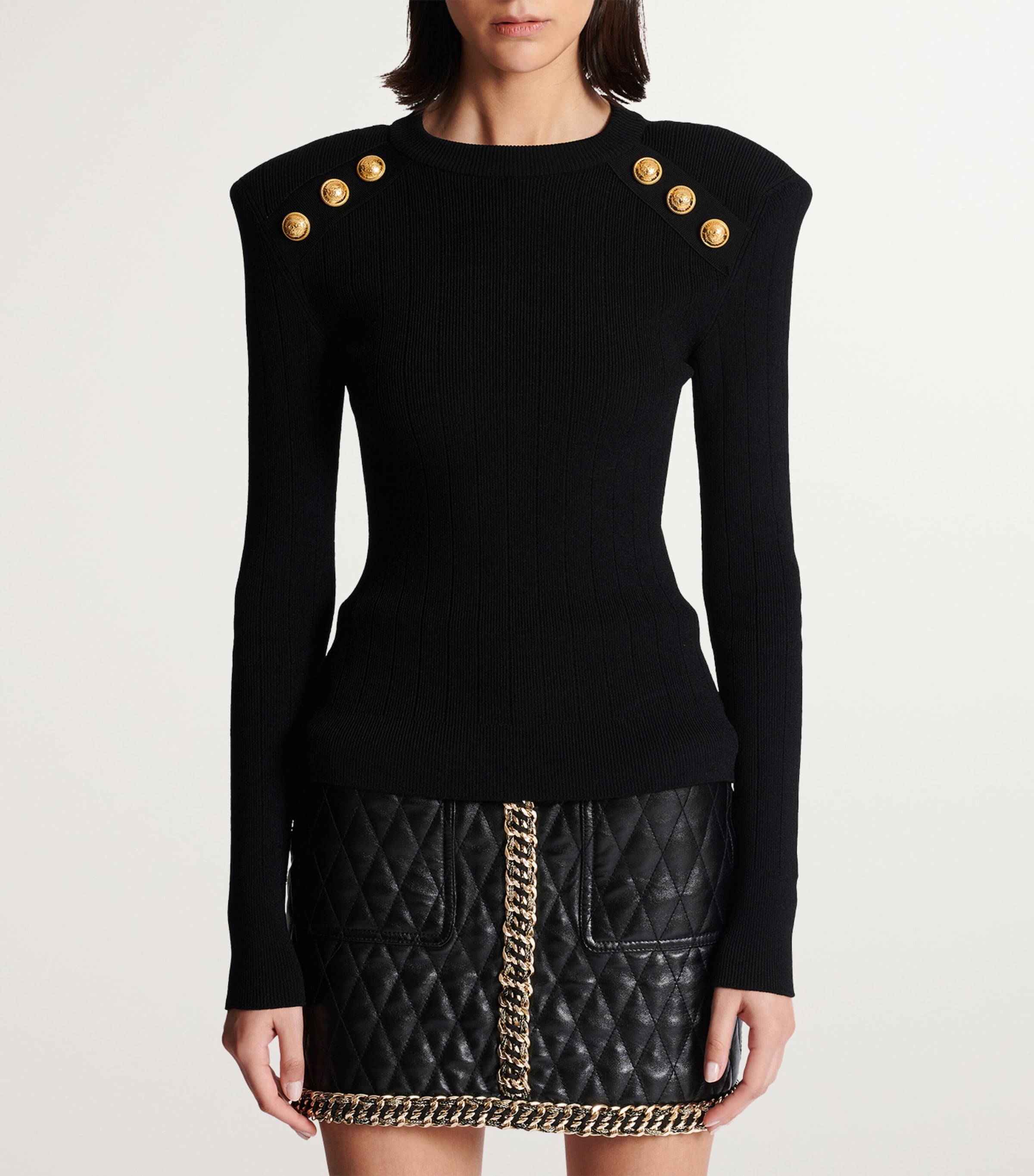 Button-Detail Sweater 0PA NOIR Image 4