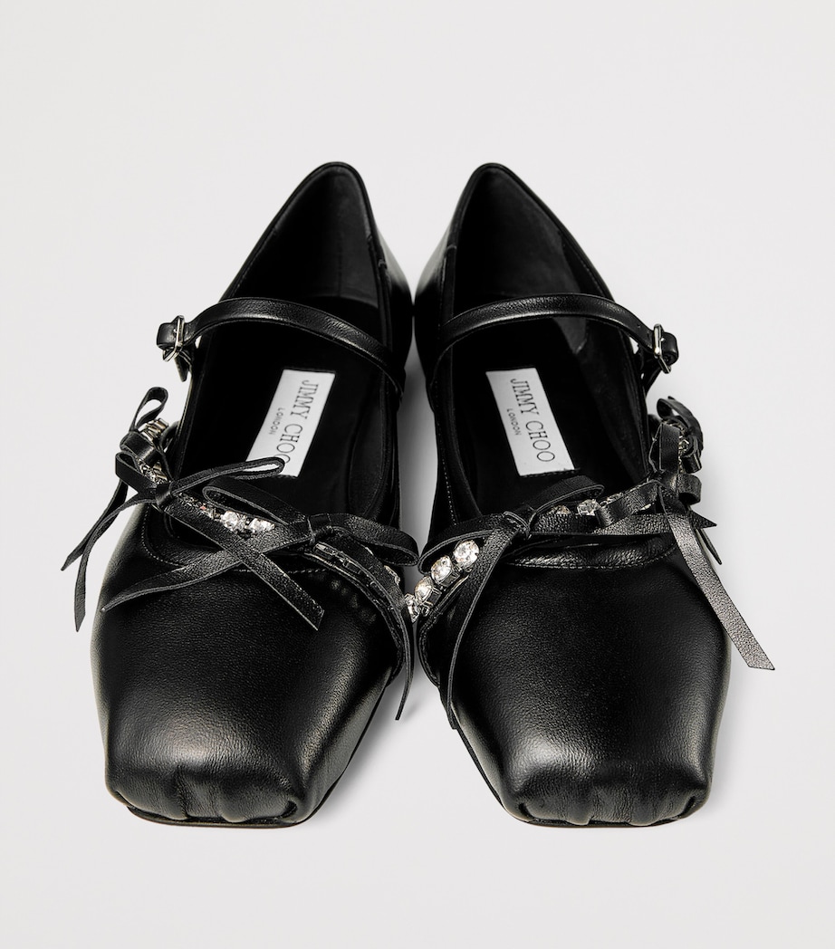 Loli Leather Ballerina Flats BLACK/BLACK Image 3