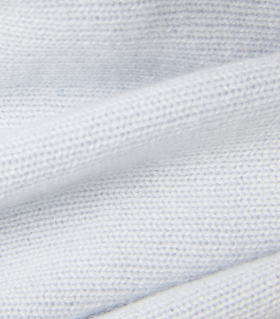 Open Cashmere V-Neck Cardigan OXFORD BLUE Image 5