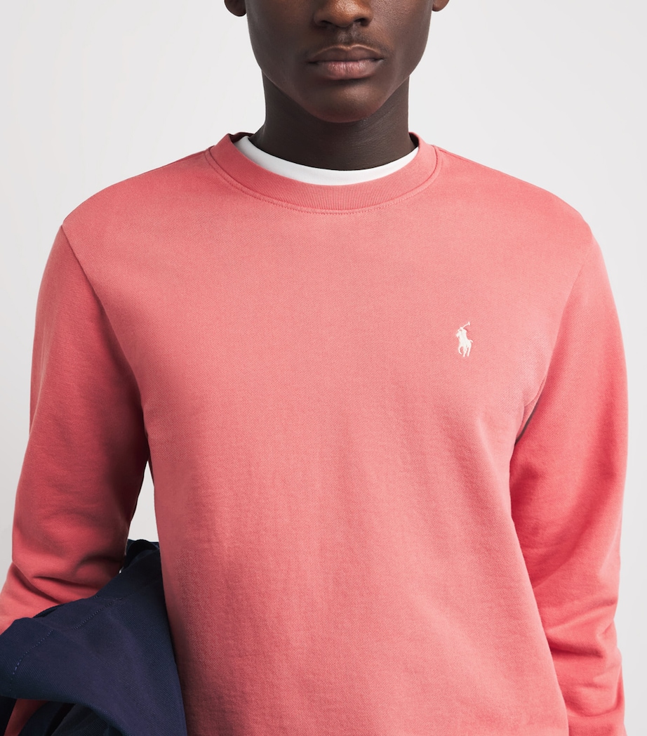 Polo Ralph Lauren Mens Cotton Loopback Fleece Sweatshirt Red Sky Image 3