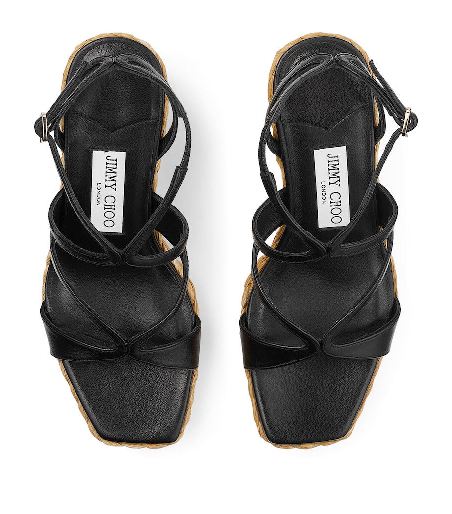 Jimmy Choo Ayla 85 Wedge Sandals Black Image 3