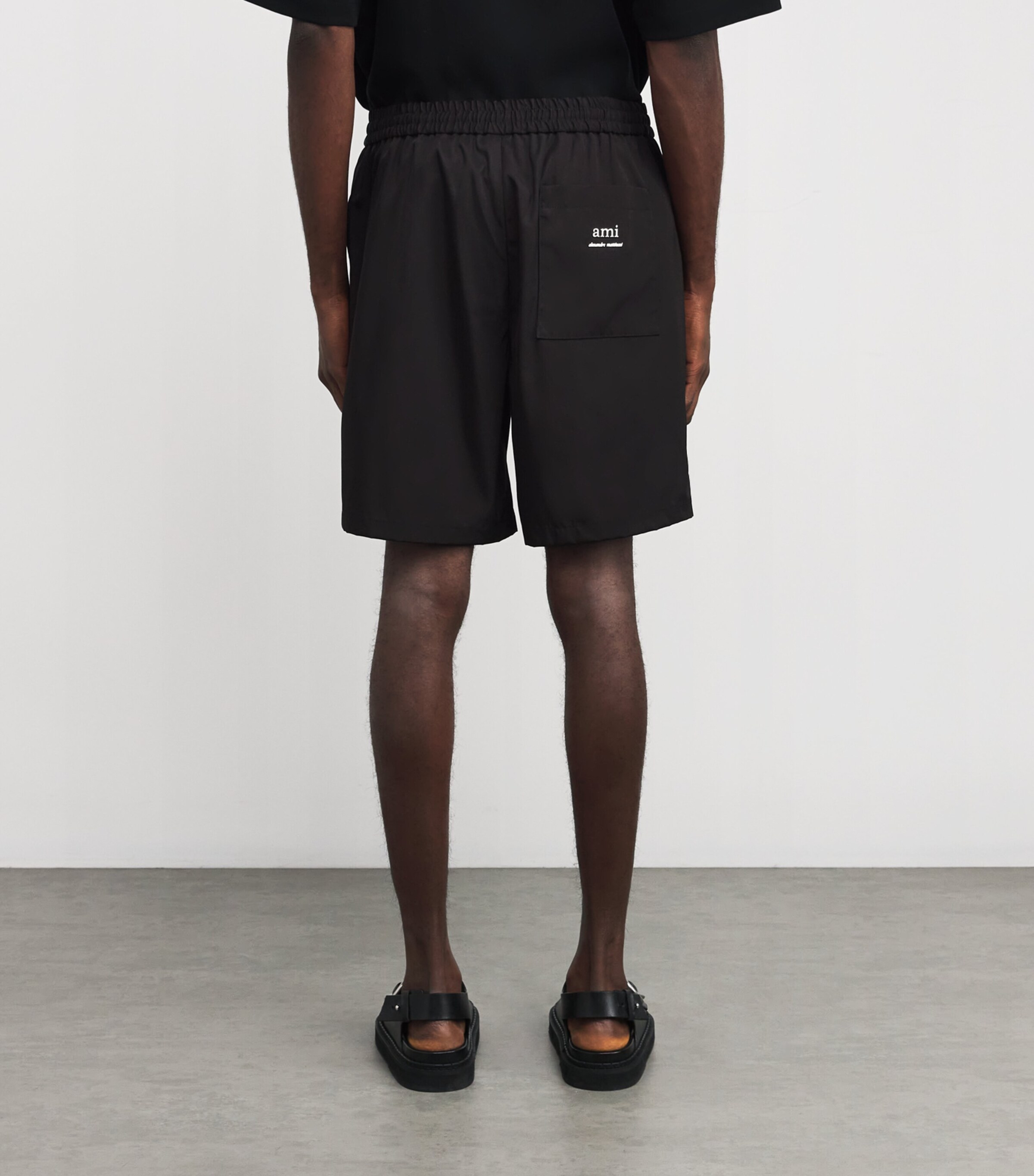 AMI Paris Mens Cotton-Blend Twill Shorts Image 4