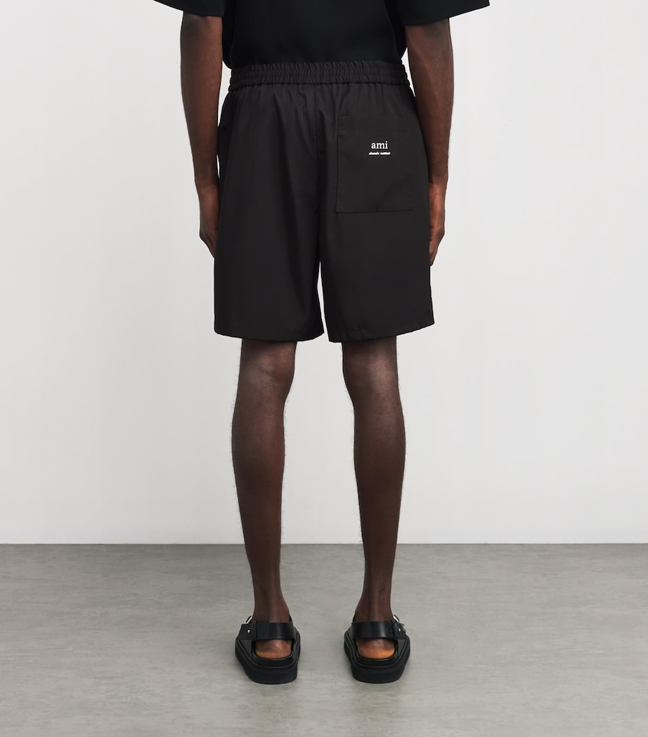 AMI Paris Mens Cotton-Blend Twill Shorts Image 4